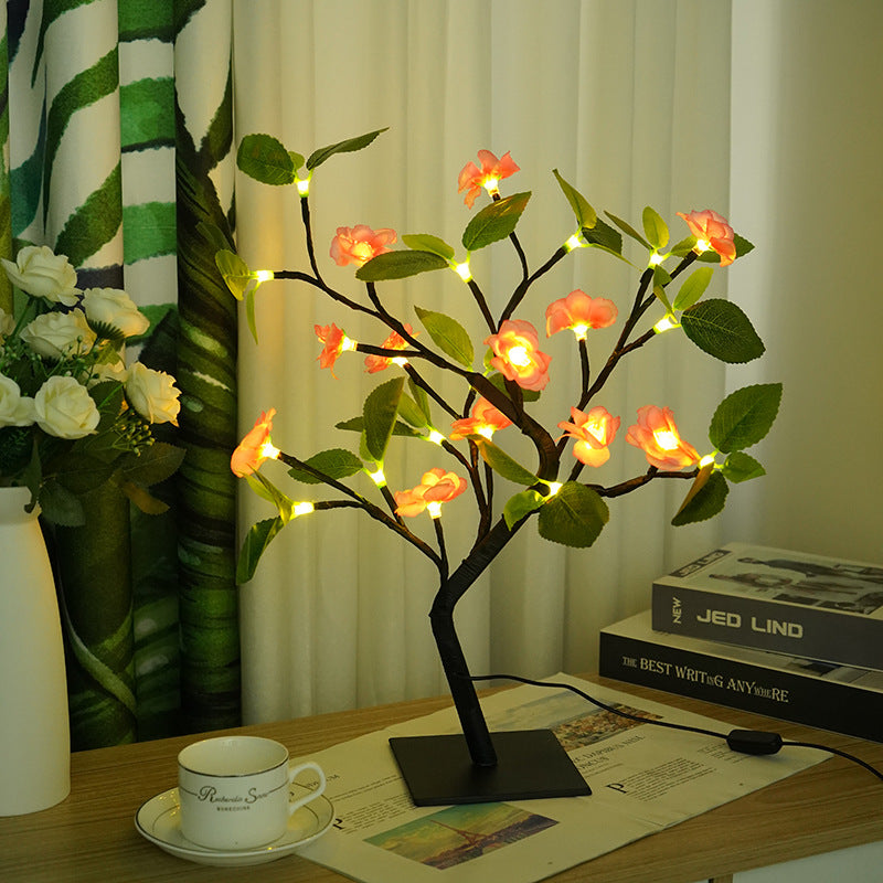 LED Peach Blossom Plum Tree Lamp Indoor Decorative