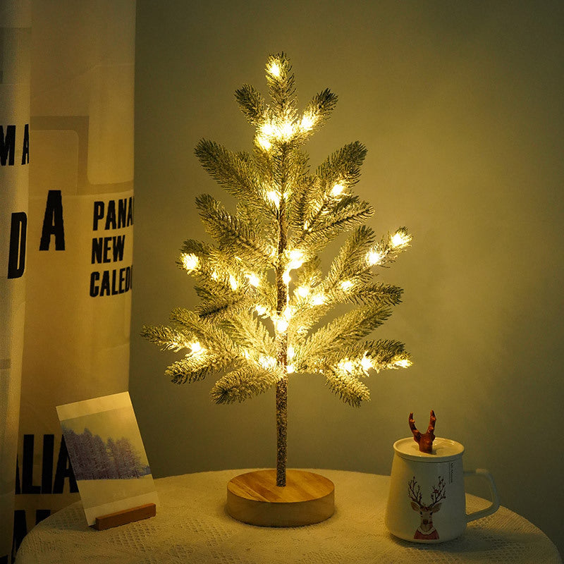 Decorative Lighted LED Battery Operated PineTree Lamp DIY Artificial Tree Lights TableTop Bonsai Light For Christmas Valentines